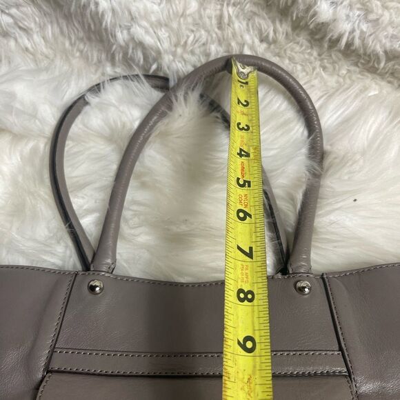 Rebecca Minkoff leather gray large shoulder bag with silver tone hardwares. - Picture 9 of 14